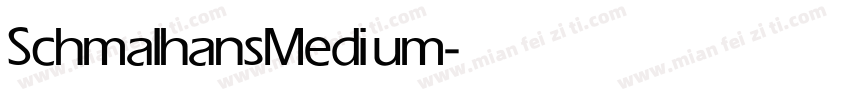 Schmalhans Medium字体转换